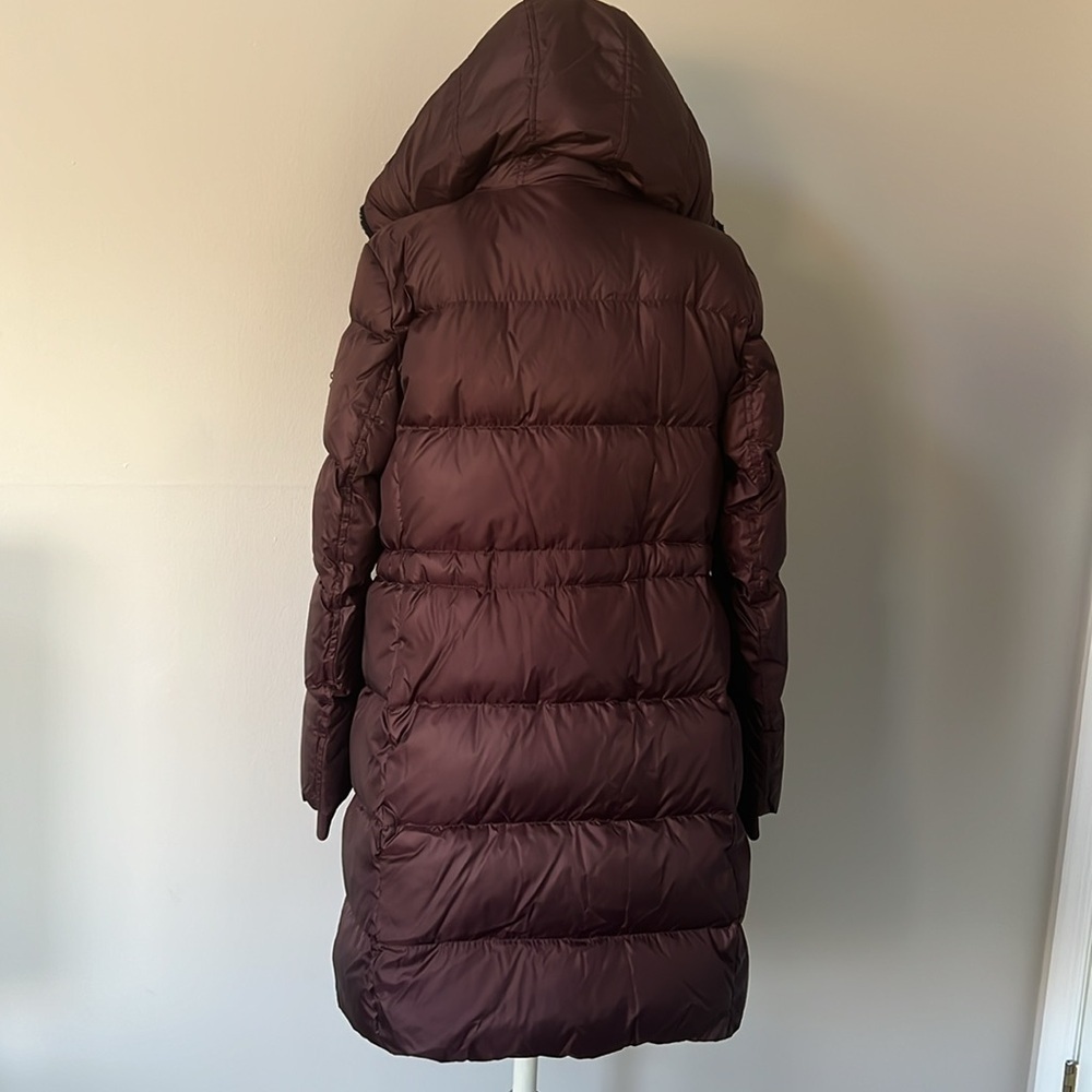 NWT Coach Plum Long Puffer Coat with hood - Picture 4 of 5